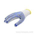 Hespax 7 Gauge PVC Dotted Labour Cotton Gloves